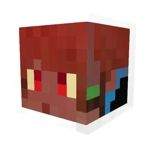 NBletter Minecraft avatar head, 3D render