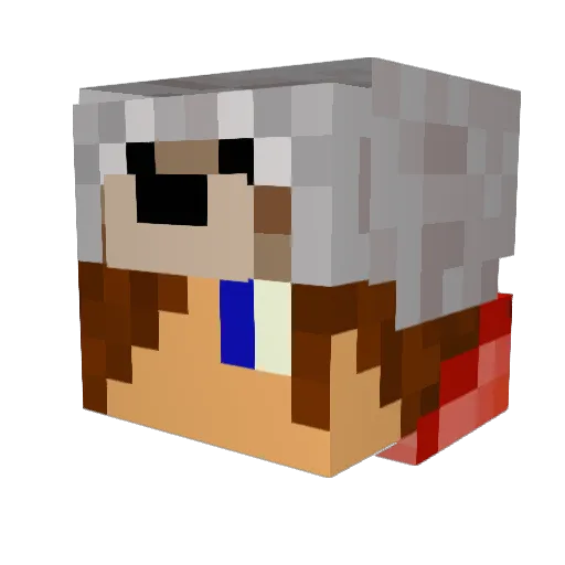 NC007 Minecraft avatar head, 3D render