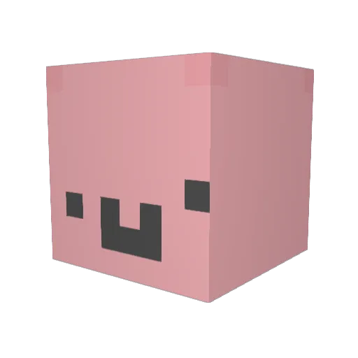 NC226 Minecraft avatar head, 3D render