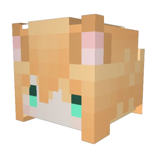 NC731 Minecraft avatar head, 3D render