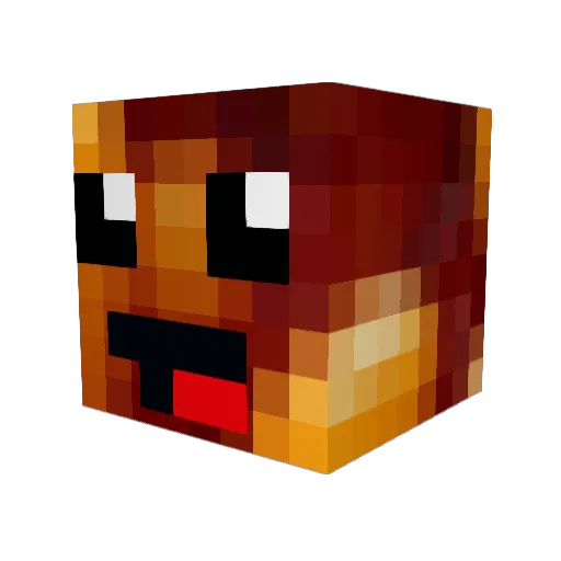 NCLBandido Minecraft avatar head, 3D render