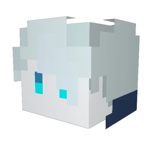 NCLS1231 Minecraft avatar head, 3D render