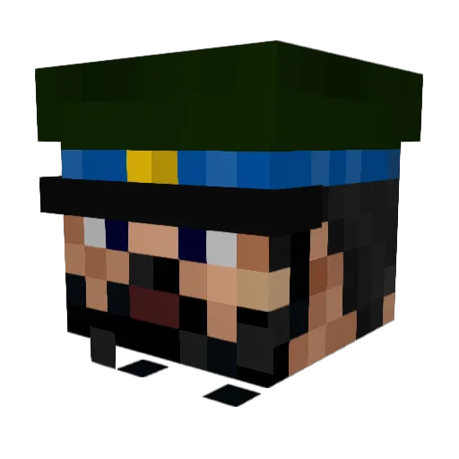 NCLady77 Minecraft avatar head, 3D render