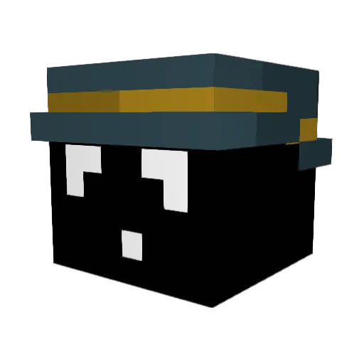 NCQURG Minecraft avatar head, 3D render