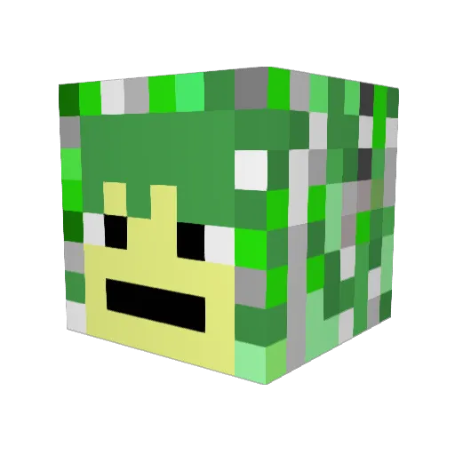 NCSsakura Minecraft avatar head, 3D render