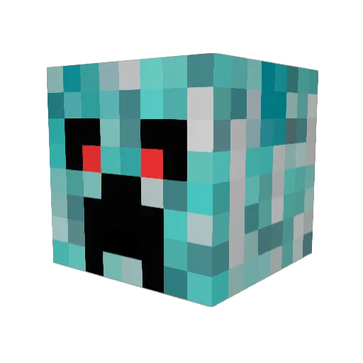 NCT010 Minecraft avatar head, 3D render