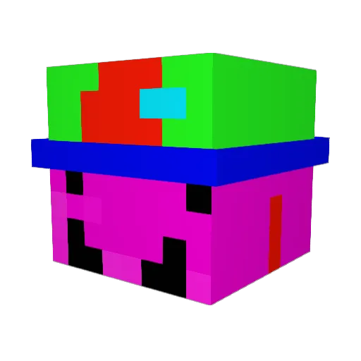 NC_YH Minecraft avatar head, 3D render