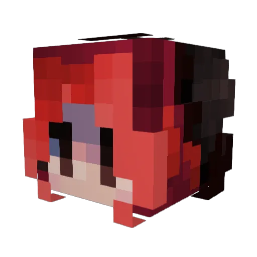 NCaptain Minecraft avatar head, 3D render