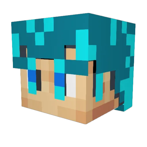 NCastro17 Minecraft avatar head, 3D render