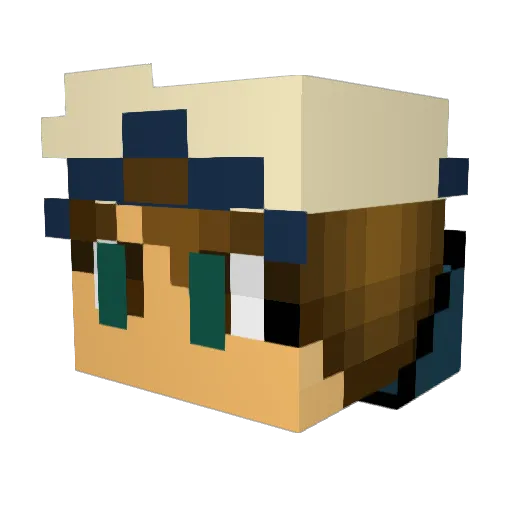 NChampix Minecraft avatar head, 3D render
