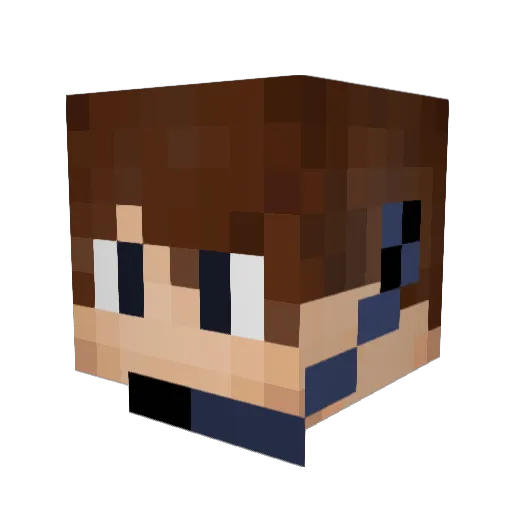 ND1_ Minecraft avatar head, 3D render