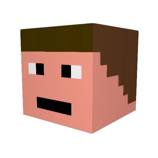 NDBman66 Minecraft avatar head, 3D render