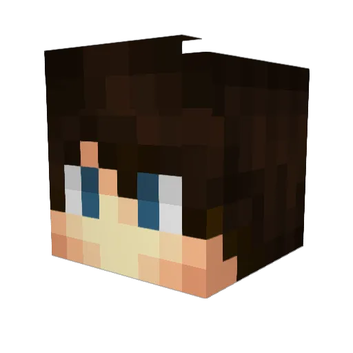 NDCAdam Minecraft avatar head, 3D render