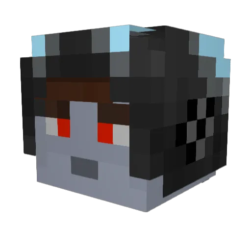 NDRLexe Minecraft avatar head, 3D render