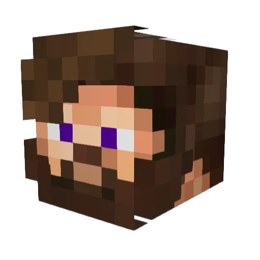 ND_Bigi Minecraft avatar head, 3D render