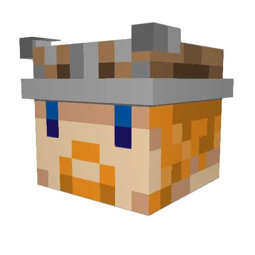 NDemo Minecraft avatar head, 3D render