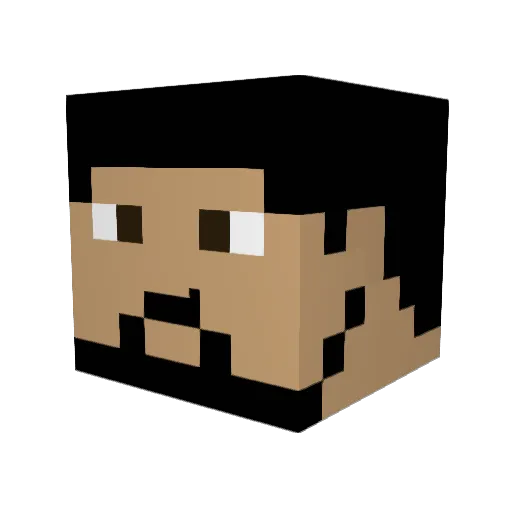 NDjokovic Minecraft avatar head, 3D render