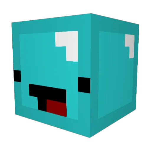 NE14ABJ Minecraft avatar head, 3D render