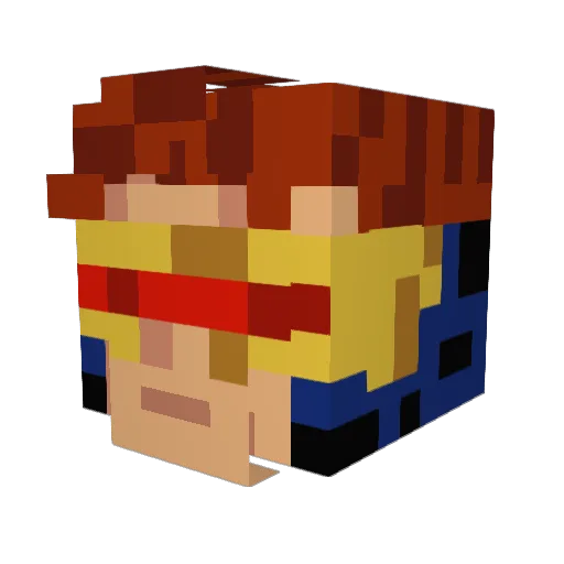 NE4RU Minecraft avatar head, 3D render