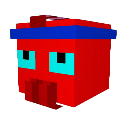 NEBONATOR Minecraft avatar head, 3D render