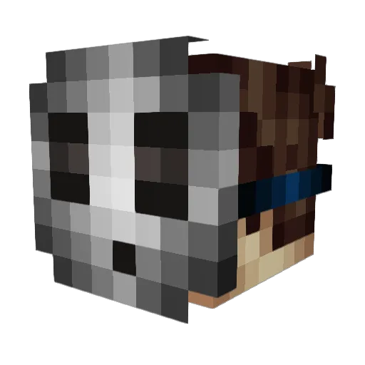 NEBo_CRAFT Minecraft avatar head, 3D render