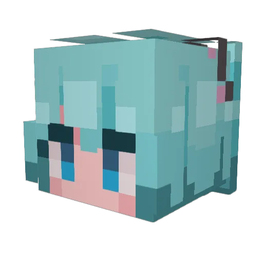 NECO11 Minecraft avatar head, 3D render