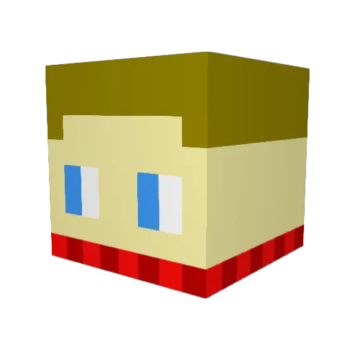 NEDOkING1532 Minecraft avatar head, 3D render
