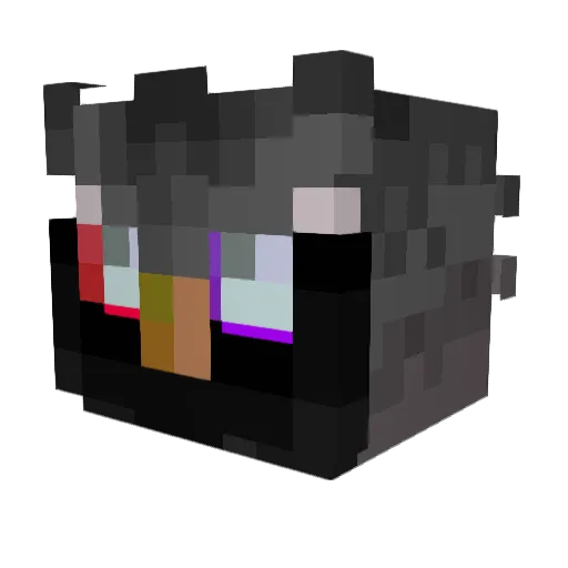 NED_0WL Minecraft avatar head, 3D render