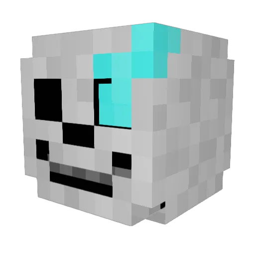 NEEDMORESTUFF Minecraft avatar head, 3D render