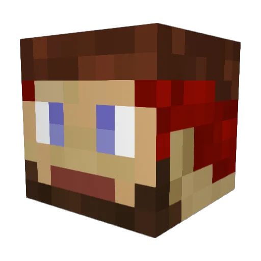 NEFIN_B Minecraft avatar head, 3D render