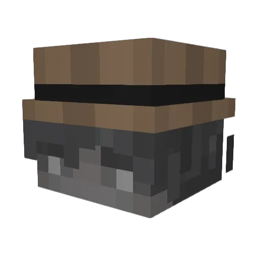 NEGANXof Minecraft avatar head, 3D render