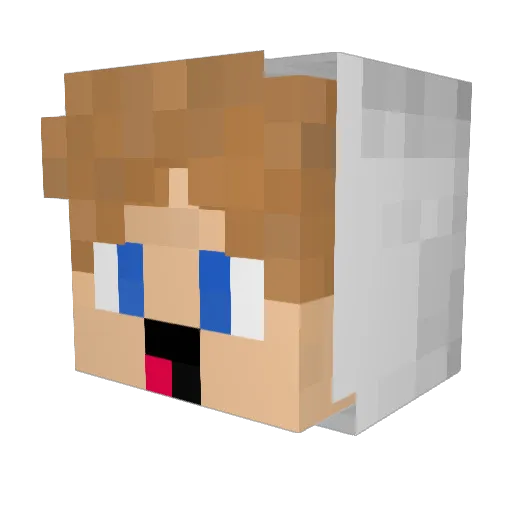 NEIKO_HD Minecraft avatar head, 3D render
