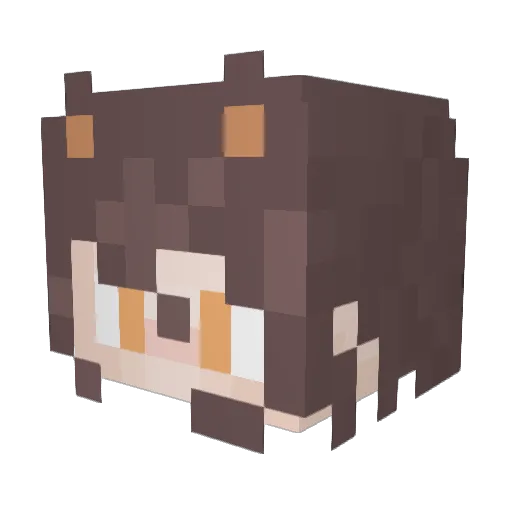 NEKOLUM Minecraft avatar head, 3D render