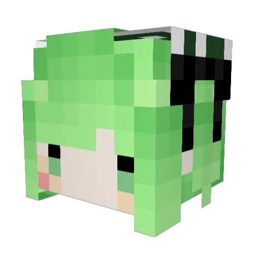 NEKOMANNMA315 Minecraft avatar head, 3D render