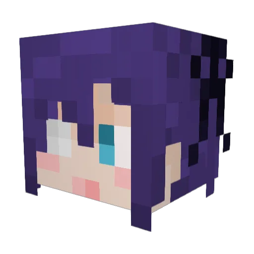 NEKOOHUNTER Minecraft avatar head, 3D render