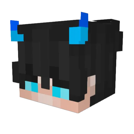 NEKROT Minecraft avatar head, 3D render