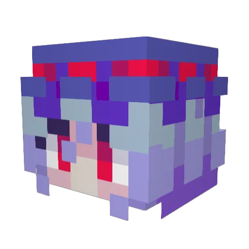 NEKU_ Minecraft avatar head, 3D render