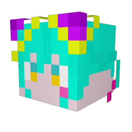 NEKewil Minecraft avatar head, 3D render