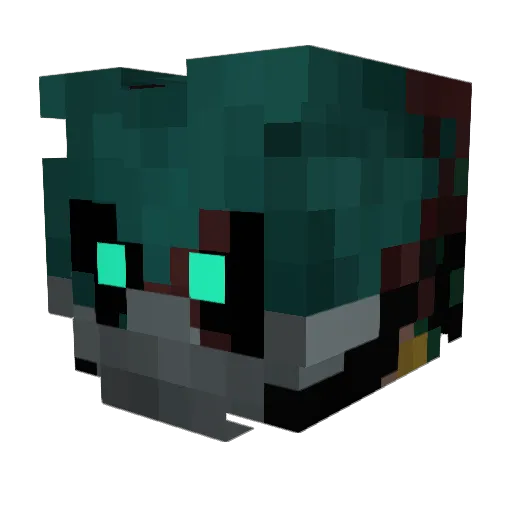 NEL16 Minecraft avatar head, 3D render