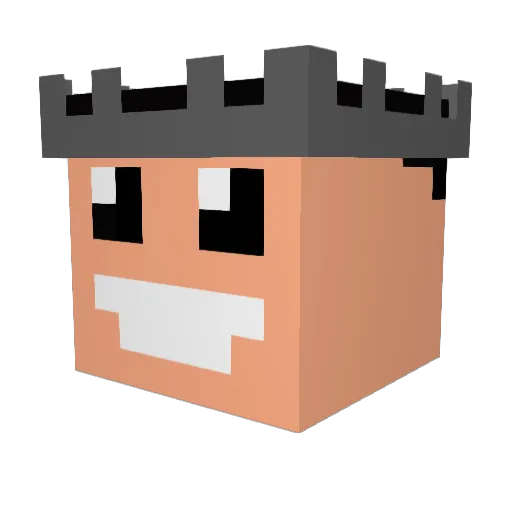 NELFI Minecraft avatar head, 3D render