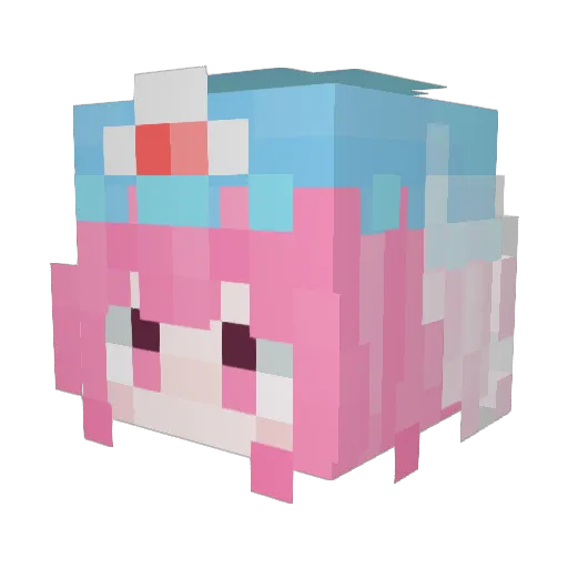 NELLTRA Minecraft avatar head, 3D render