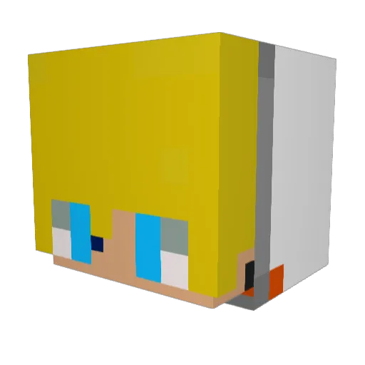 NELSON66 Minecraft avatar head, 3D render