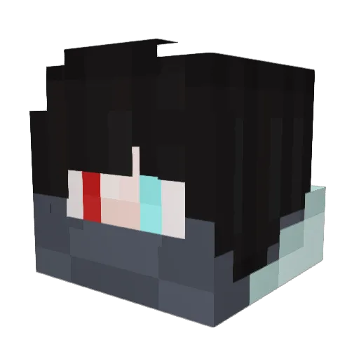 NEMEZIS_19 Minecraft avatar head, 3D render