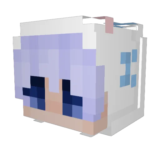 NEMQ Minecraft avatar head, 3D render