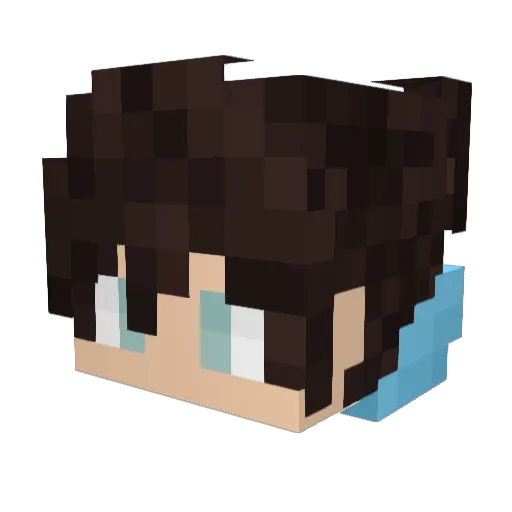 NEMU257 Minecraft avatar head, 3D render