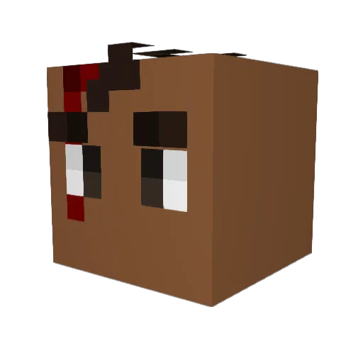 NEMxBOFA Minecraft avatar head, 3D render