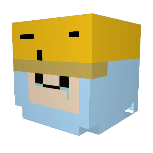 NENDOch Minecraft avatar head, 3D render