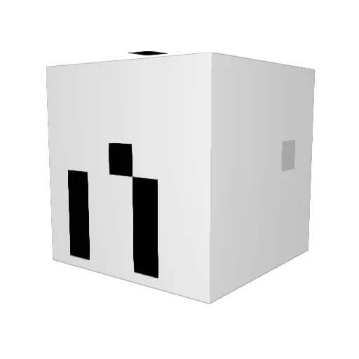 NEON324 Minecraft avatar head, 3D render