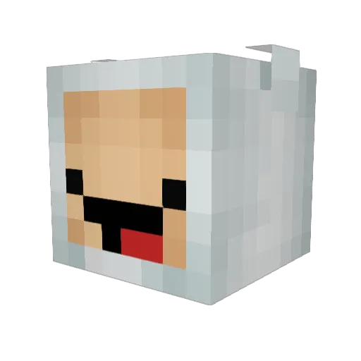 NEON_LOVER200 Minecraft avatar head, 3D render