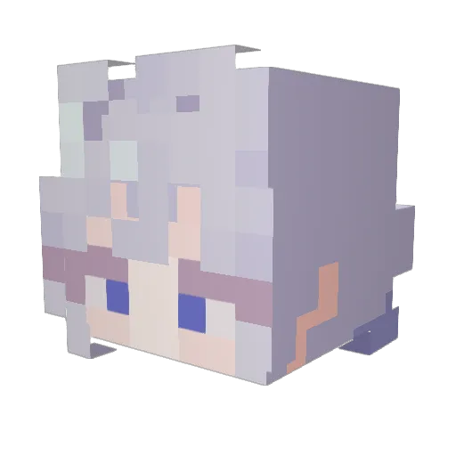 NEORET Minecraft avatar head, 3D render